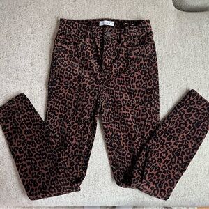 Made and Loved LOFT Cheetah Corduroy Pants Size 25/0